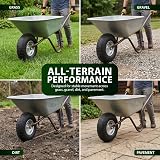 ZENO 2x 10" Wheelbarrow Wheels Pneumatic Set 3.50-4 Garden Trolley Trailer Truck view 6