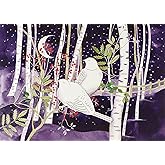 PETER PAUPER PRESS Doves in White Birches Deluxe Boxed Holiday Cards (20 Cards, 21 Self-sealing Envelopes)