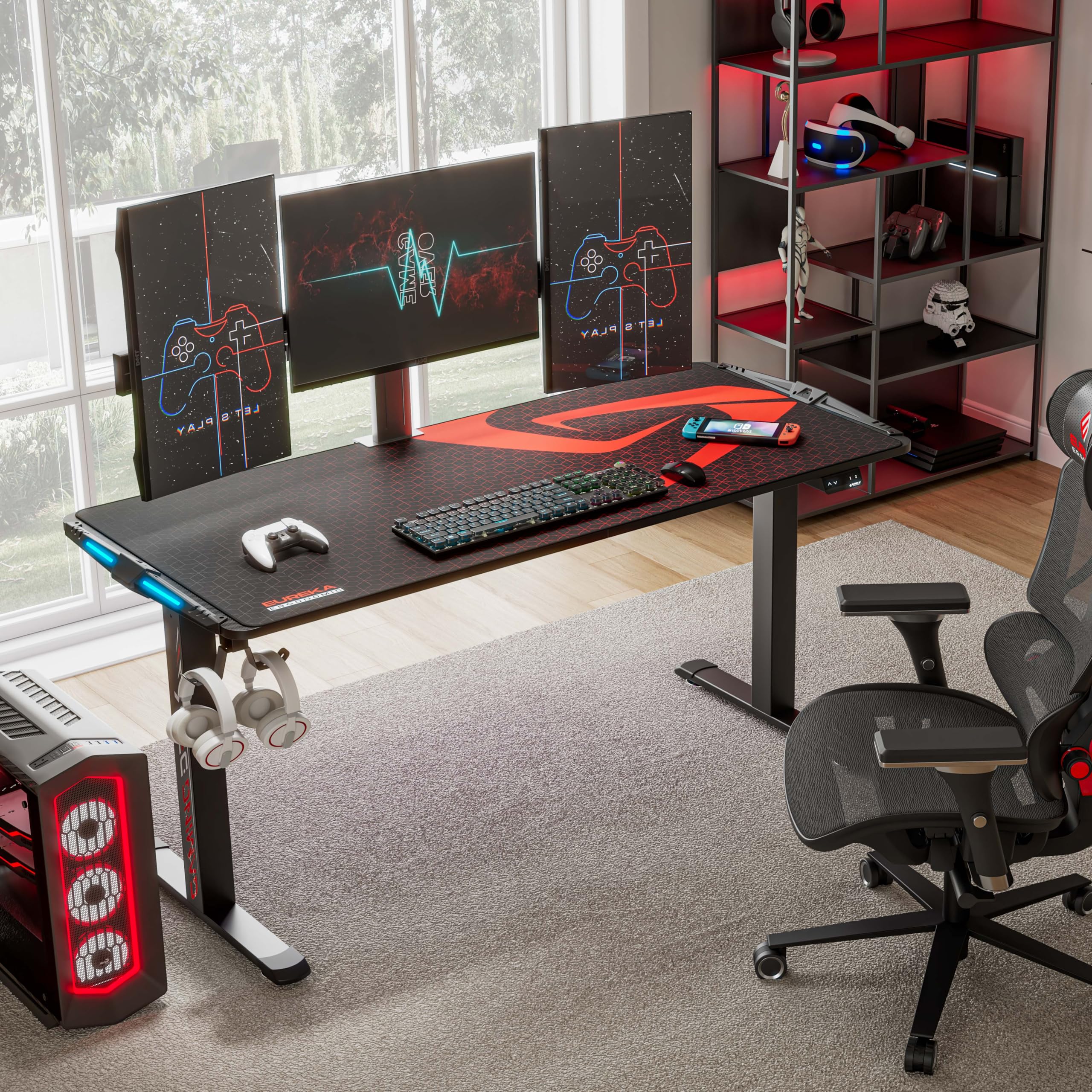 Mua 65 inch Electric Height Adjustable Gaming Desk Standing Desk, Large ...