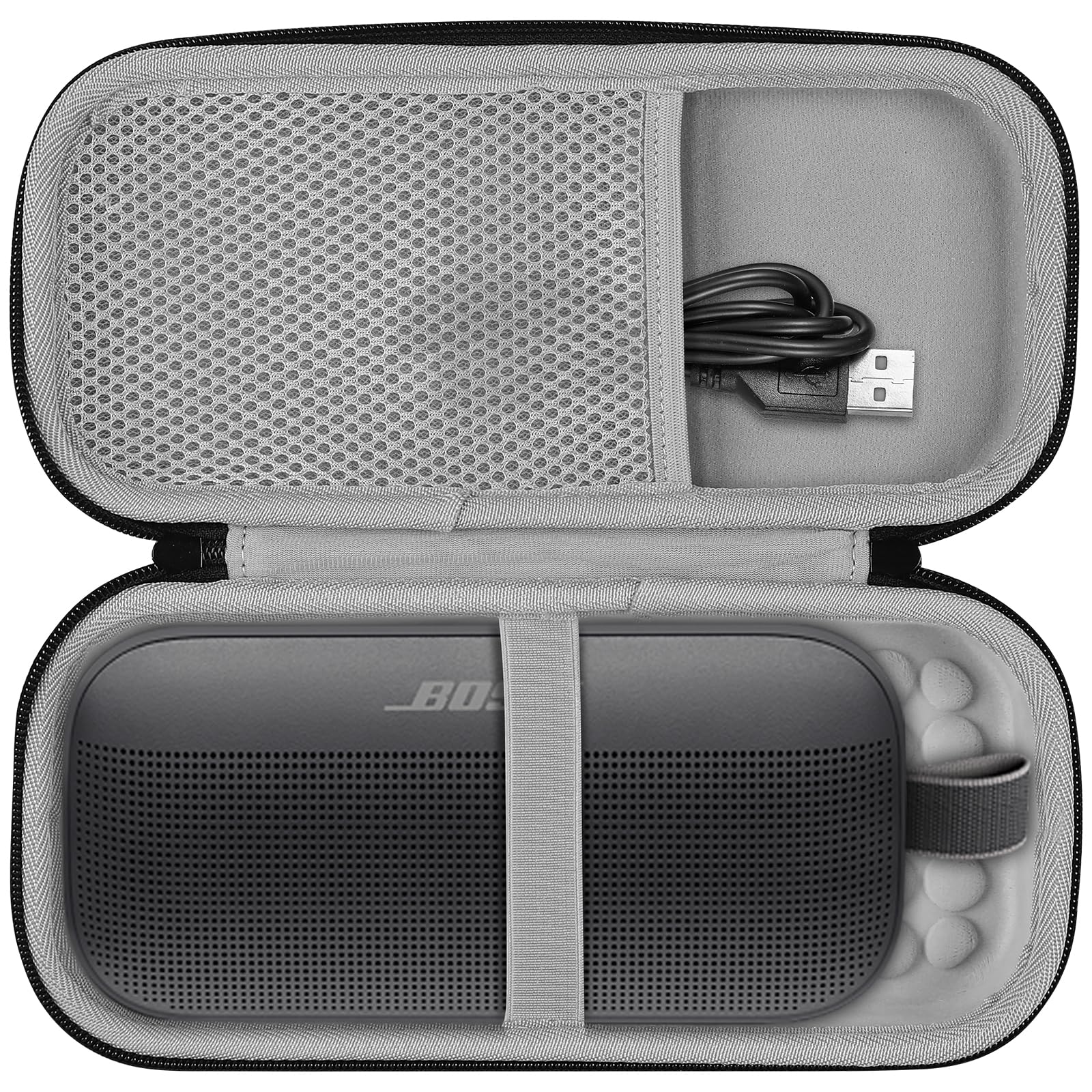 ProCase Hard Travel Carrying Case for Bose SoundLink Flex Bluetooth Speaker and Accessories, Case Only -Black