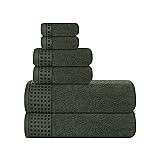 GLAMBURG 100% Cotton Ultra Soft 6 Pack Towel