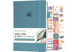 Clever Fox One Line A Day Journal – 5-Year Memory Notebook – Daily Time Capsule Diary for Women & Men –Five-Year Day-by-Day P
