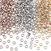 UNICRAFTALE About 360pcs 3 Colors Stainless Steel Spacer Beads Rondelle Beads Smooth Metal Beads for Jewelry Making 0.8mm Hole