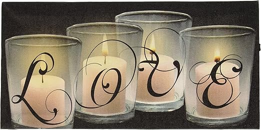 Amazon Com Ohio Wholesale 38552 Love By Candle Light Radiance Lighted Canvas Wall Art Posters Prints