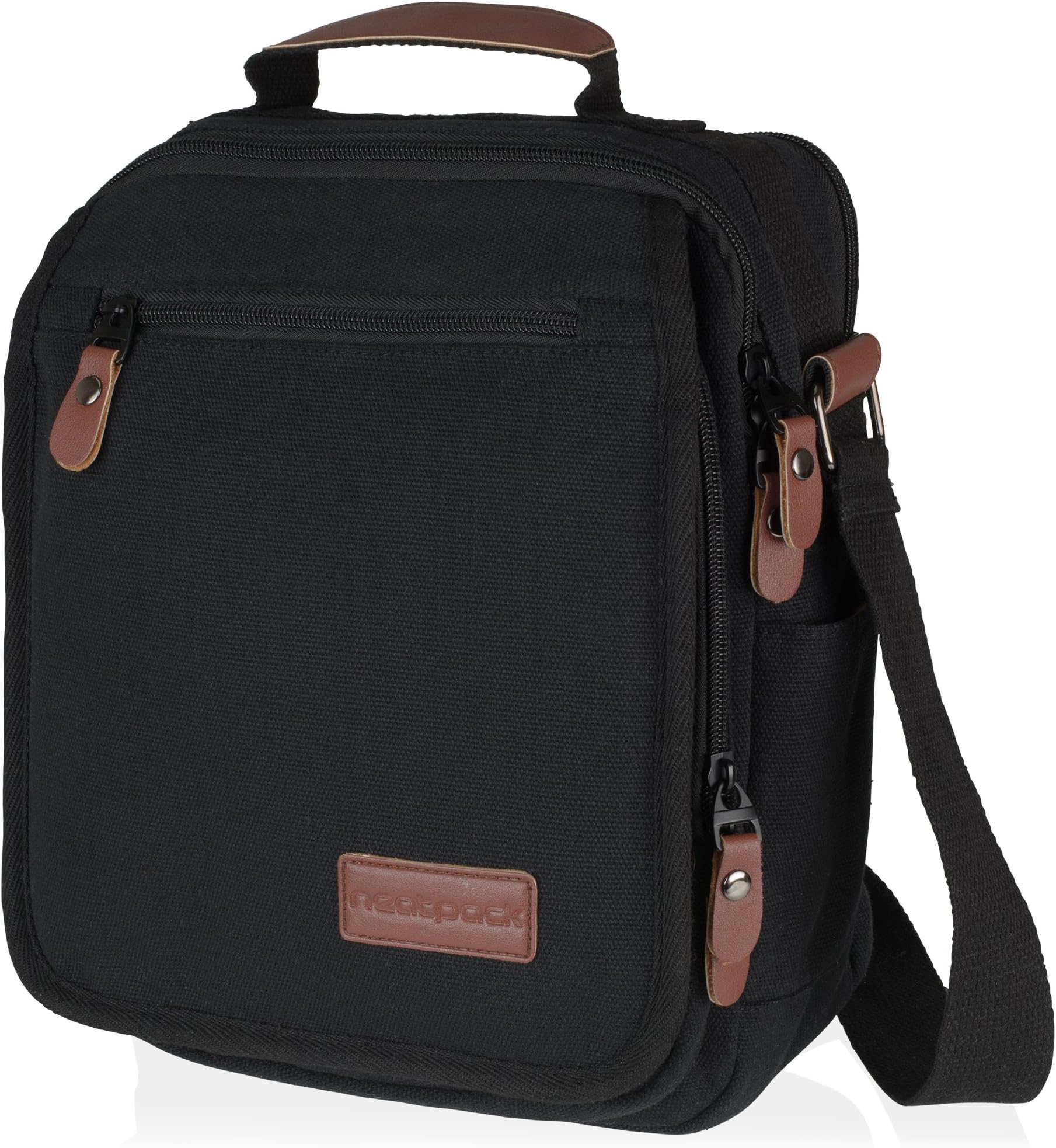Vintage, Heavy Duty, Canvas Messenger Bag, with Anti-theft Pocket | Wear Over Shoulder or Crossbody