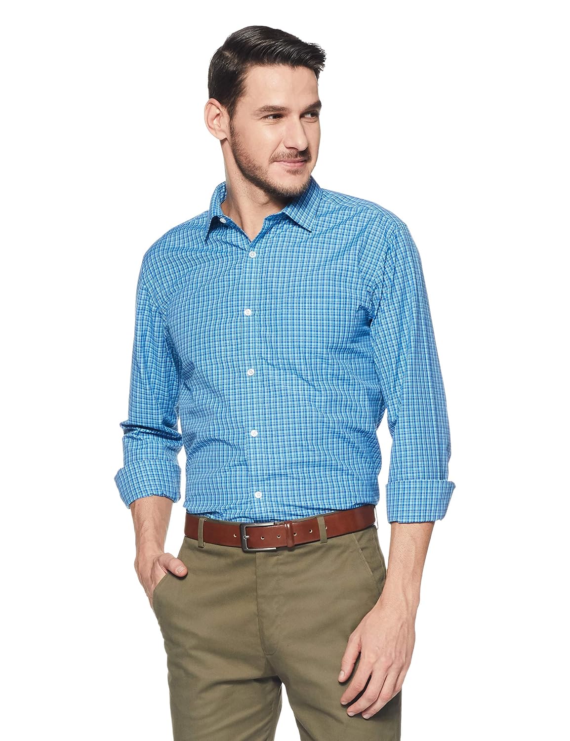 Buy Next Look Men's Plain Slim Fit Formal Shirt at Amazon.in