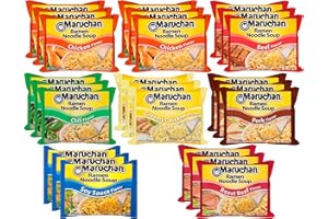 Maruchan Ramen Noodle Soup Variety, 7 Flavors, 3 Ounce Single Servings (Pack of 24)