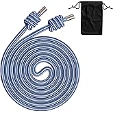 Flow Rope Exercise Jump Rope – 1.5lb Weighted Flow Jump Rope for Cardio, Boxing, HIIT & Upper Body Fitness – Adjustable Double Woven Workout Rope for Men, Beginners – Indoor & Outdoor Use