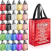 Meyeyaia 25 Pcs Employee Appreciation Gift Bags with Handle Reusable Team Appreciation Gifts Bulk Staff Coworker Gift Bag for Companies Enterprises Appreciation Party Favors (10 Colors)