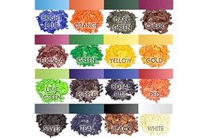 Soulsoy Candle Dye for Candle Making - 16 Popular Colors Wax Dye Flakes - Makes 400 Candles - Candle Color Dye for Soy Wax - Сandle Dye for Soy Candle Coloring - Candle Wax Dye