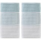 SKL Home Planet Ombre 100% Turkish Cotton Premium 2-Piece Hand Towel Set, 600 GSM, Soft & Absorbent, Aqua