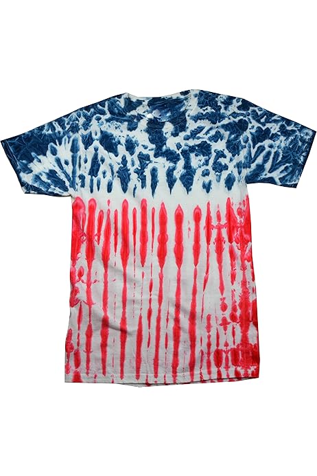 how to tie dye red white and blue shirt