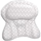 Sierra Concepts Bath Pillow Spa Bathtub Ergonomic for Tub, Neck, Head, Shoulder Pillows Support Cushion Headrest - Luxury Sof