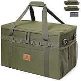 Lemubeane Tactical Camping Storage Bag Utility Tote Bag Camping Kitchen Organizer with Axe Holder & Shoulder Strap