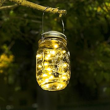 Solar Lights For Garden Mason Jar Lights Waterproof Fairy Lights
