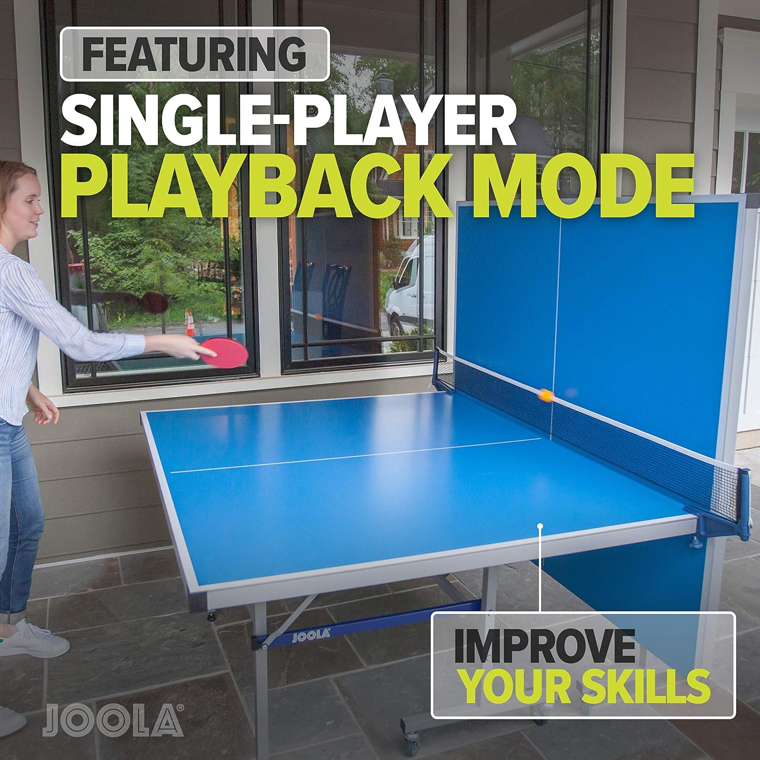 JOOLA NOVA DX Table Tennis Table with Waterproof Net Set | All Weather Aluminum Composite Ping Pong Table for Tournament Quality Play | Indoor & Outdoor Compatible | 10 Minute Easy Assembly : Sports & Outdoors