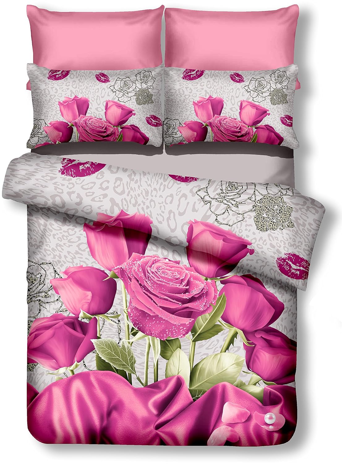 DecoKing Premium 200x200 cm Biancheria da Letto 2 Federe 80x80 cm