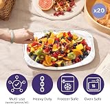 MATANA 20 Large Aluminium Foil Trays 14 inch Raised Edge Reusable Buffet view 2