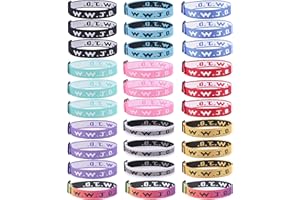 WAINIS 30 PCS WWJD Webbing Bracelets What Wound Jesus Do Bracelet Inspirational Christian Bracelets for Women Men Adjustable Religious Woven WWJD Wristbands for Fundraisers