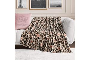 Juicy Couture Oversized Plush Throw Blanket 60" x 70", Lush Leopardess
