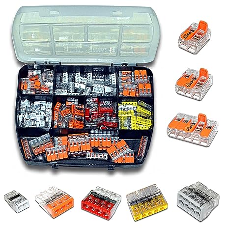 WAGO Klemme (150 Stück) Set Sortiment 221-412 | 221-413 | 221-415 | 2273-202 | 2273-203 | 2273-204 | 2273-205 | 2273-208 | Ve