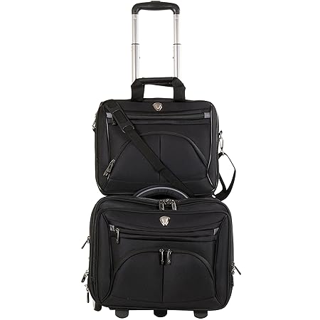 CALPAK CEO 2-Piece Rolling Laptop Briefcase Set