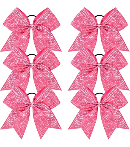 Amazon.com : 8 PCS Large Glitter Cheer Bows 8 display picture 1