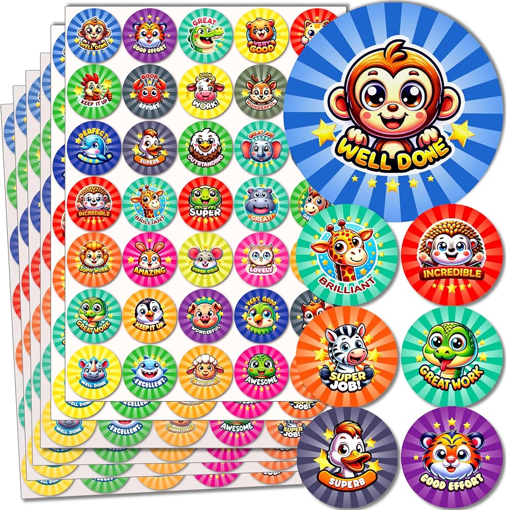 Innoveem Reward Stickers for Children 210 Well Done 23mm Gloss Finish