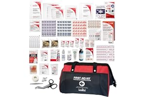 First Aid Central AZ-DLHFAKN Deluxe Emergency First Aid Kit For Home, Work, and Travel, 258 Pieces