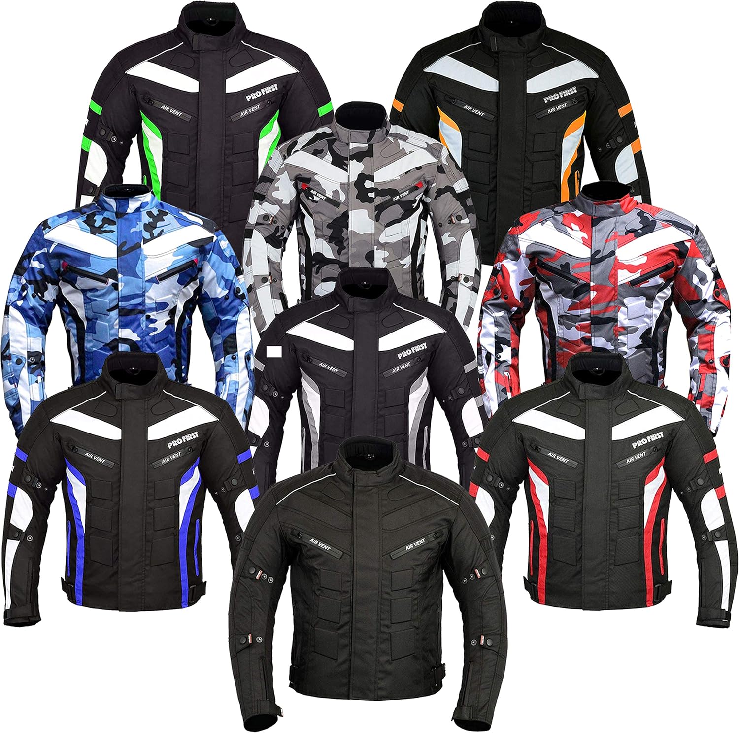 Waterproof Motorbike Motorcycle Jacket in Cordura Fabric and CE