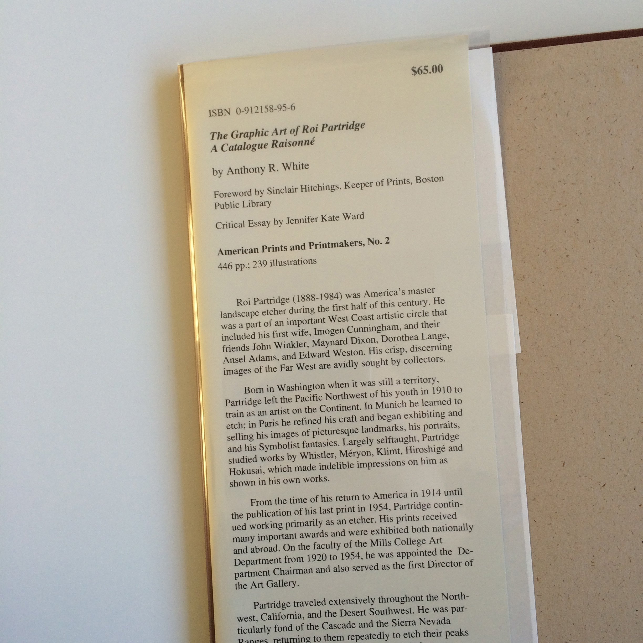 The Graphic Art Of Roi Partridge A Catalogue Raisonne American Prints And Printmakers White Anthony R 9780912158952 Amazon Com Books