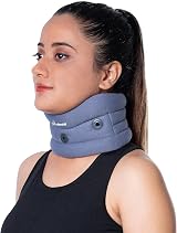 Wonder Care Soft Cervical Collar Adjustable Neck Support Grey Medium