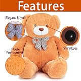 IKASA Giant Teddy Bear 120cm Soft Plush Brown Toy view 5