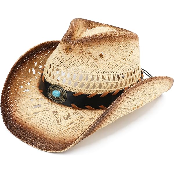 TOVOSO Straw Cowboy Hat for Women and Men with Shape-It Brim  display picture 3