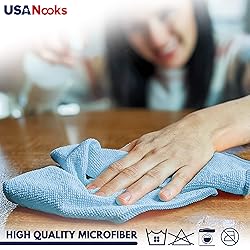 USANOOKS Microfiber Cleaning Cloth - Turq - 12Pcs