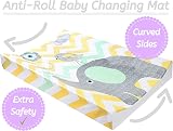Babycurls Deluxe Anti-Roll PVC Changing Mat Elephant Chevron 69x45x8cm view 3