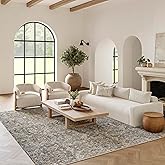 Nourison Home Nyle Charcoal 8'6" x 11'4" Area Rug - Easy Clean, Non Shedding, Bed Room, Living Room, Dining Room, Kitchen (9'