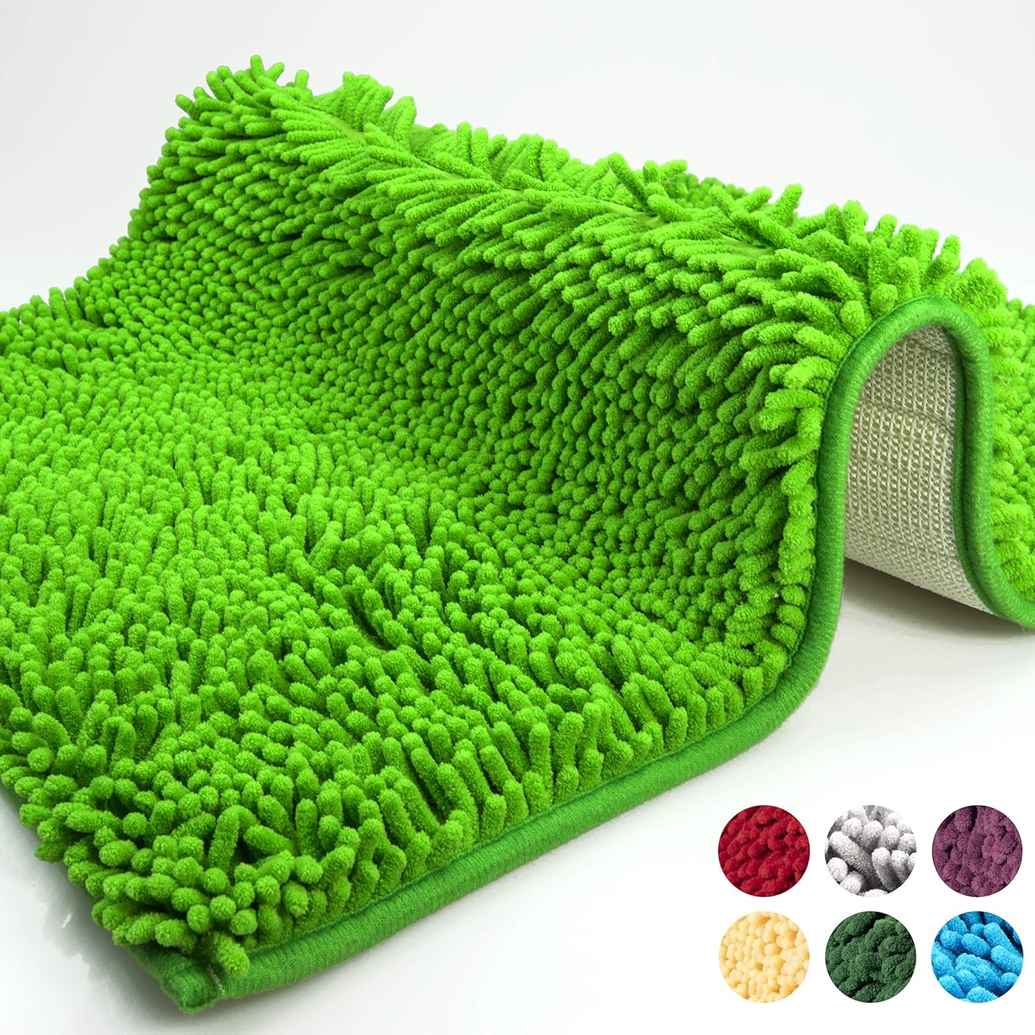 X-Labor Grün Blatt Badematte - Weicher Antirutsch Vorleger 45x120 Cm Für Bad & Küche