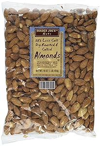 Trader Joe's 50% Less Salt Dry Roasted and Salted Almonds, 1 lb