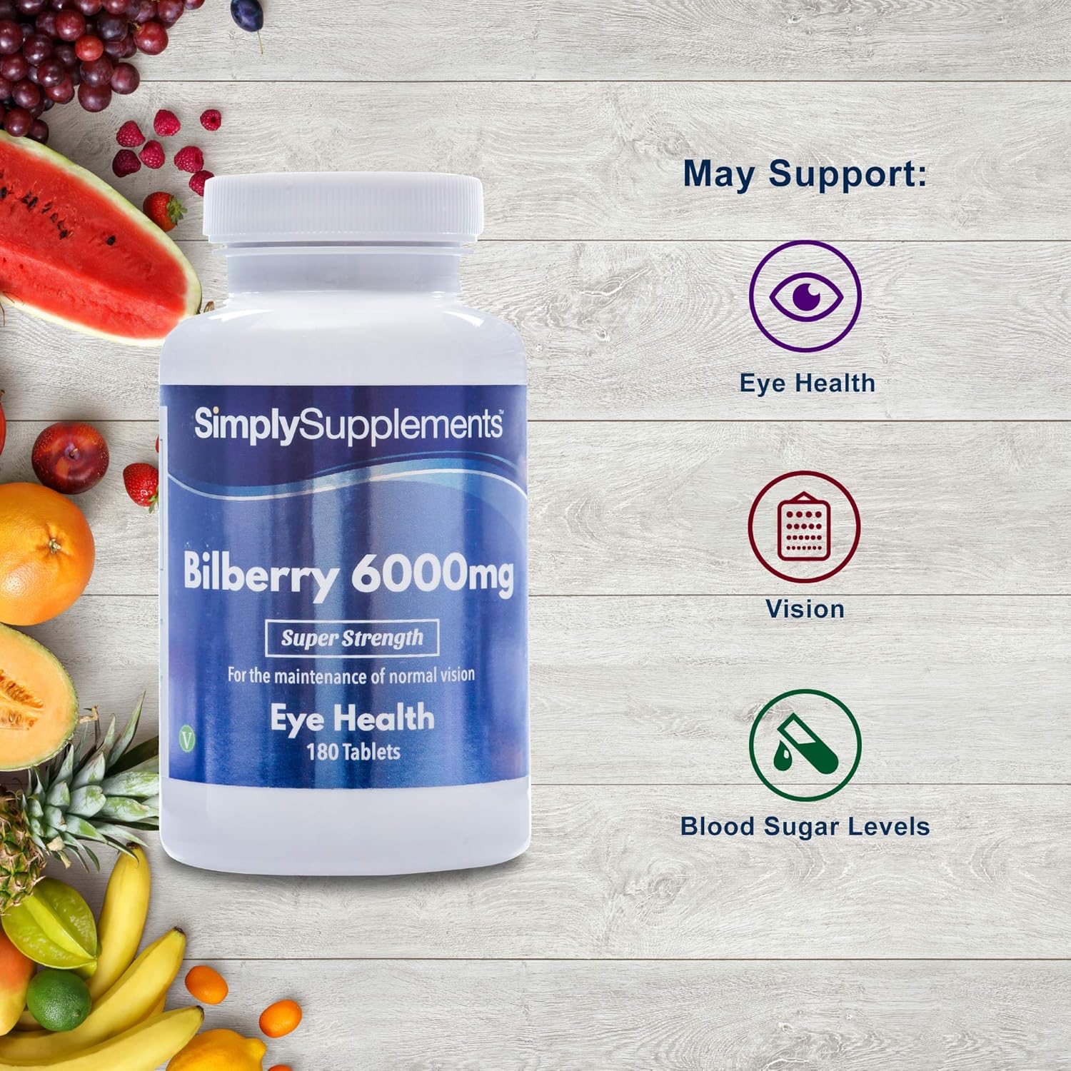 Bilberry Plus Extract 6,000mg, 180 count (Pack of 1) - Image 5