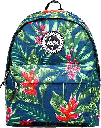 navy floral backpack