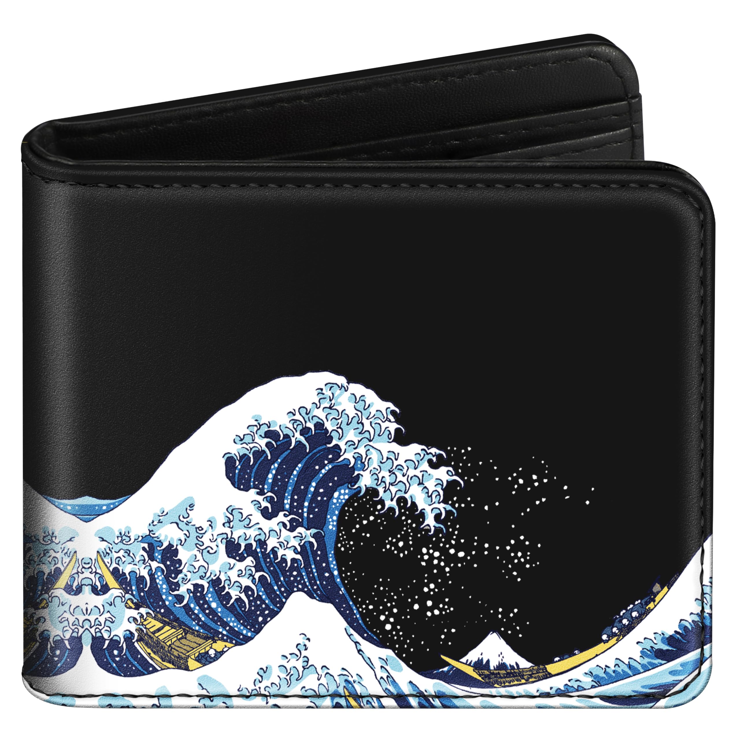 Funermei Cute Wallet for Teen Boys Great Wave