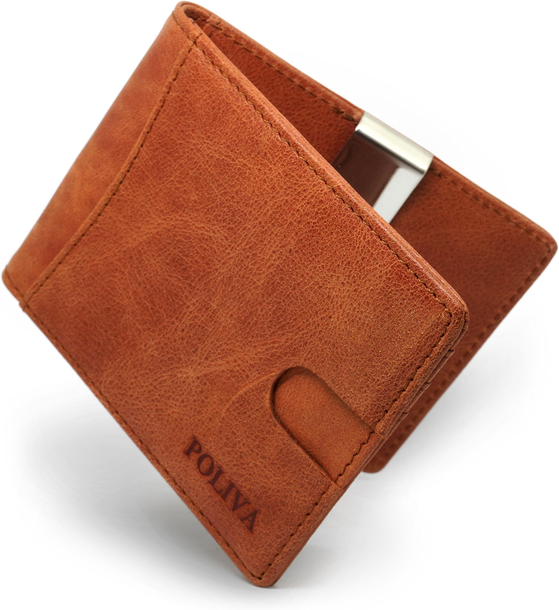 POLIVA Money Clip, Brown (Brown) - 001