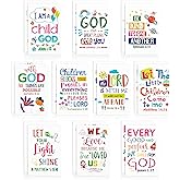 20Pcs Bible Verse Notepad for Kids Bulk Religious Inspirational Notebooks Mini Colorful Daily Prayer Faith Journals Christian Scripture Quotes Small Pocket Notepads for Sunday School Classroom Home