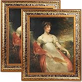 Esdallina 8x10 Picture Frames (2 Pack, Gold) Retro Designed Photo Frame Classic Simple Home Office Decor