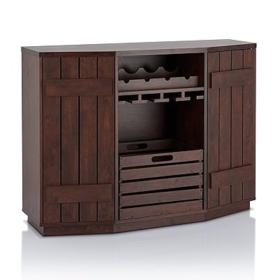 ioHOMES Lopez Transitional Buffet with Wine Rack and Crate