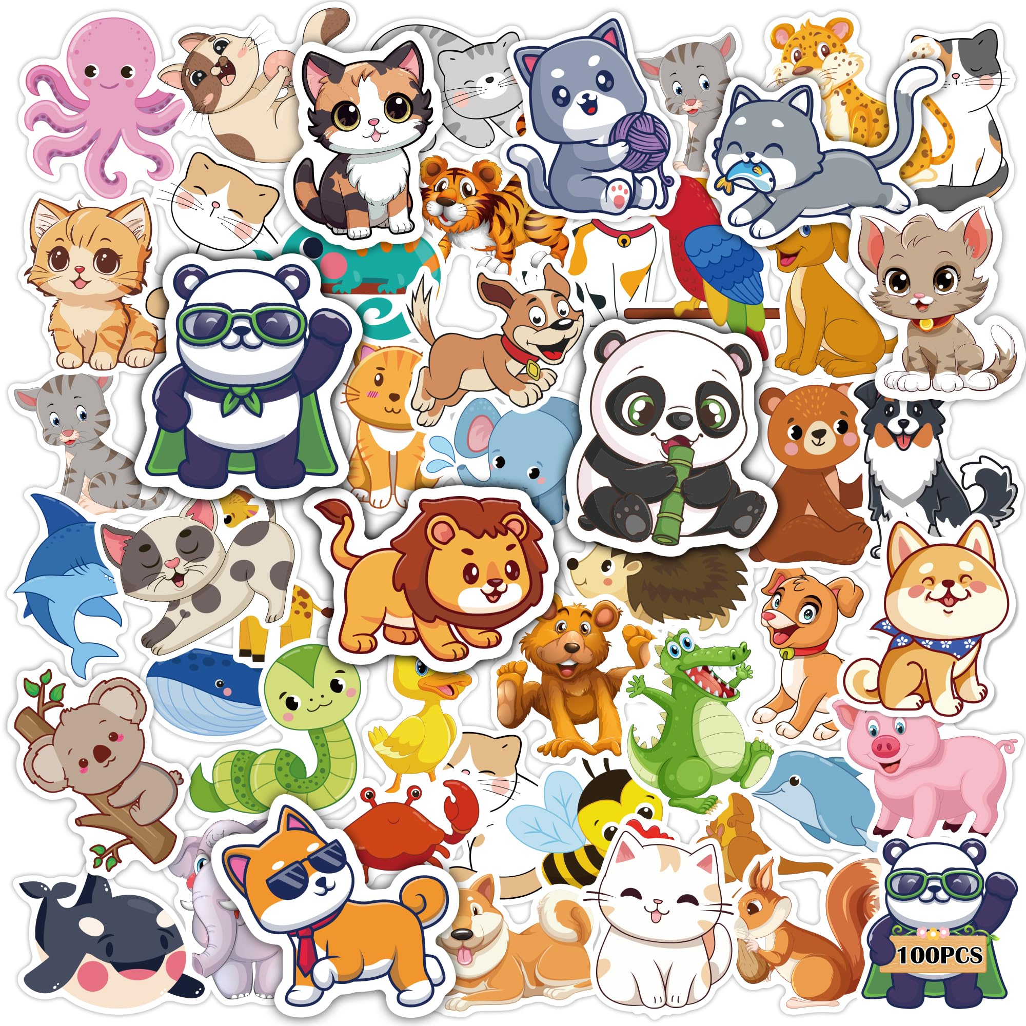 OHOME Water Bottle Stickers for Kids,Cute Animal