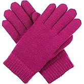 Be Your Own Style BYOS Winter Women's Toasty Warm Plush Fleece Lined Knit Gloves in Solid & Glitter