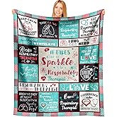 Respiratory Therapist Gifts, Respiratory Care Week Gifts, Respiratory Therapist Gifts for Women, RT Week Gift Blanket 60" x 50", Respiratory Therapy Presents, Birthday Gift for Respiratory Therapist