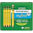Ticonderoga My First Short Triangular Wood-Cased Pencils, #2 HB Soft, Yellow, 36 Count